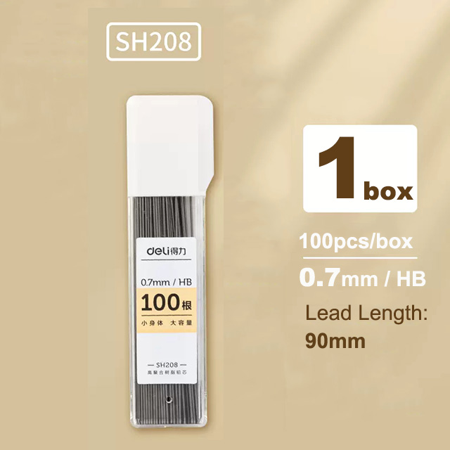 Deli 0.5/0.7mm Mechanical Pencil HB Pencil Leads Set Automatic Pencil Core Refill Art Drawing Sketching Students School Supplies: PURPLE