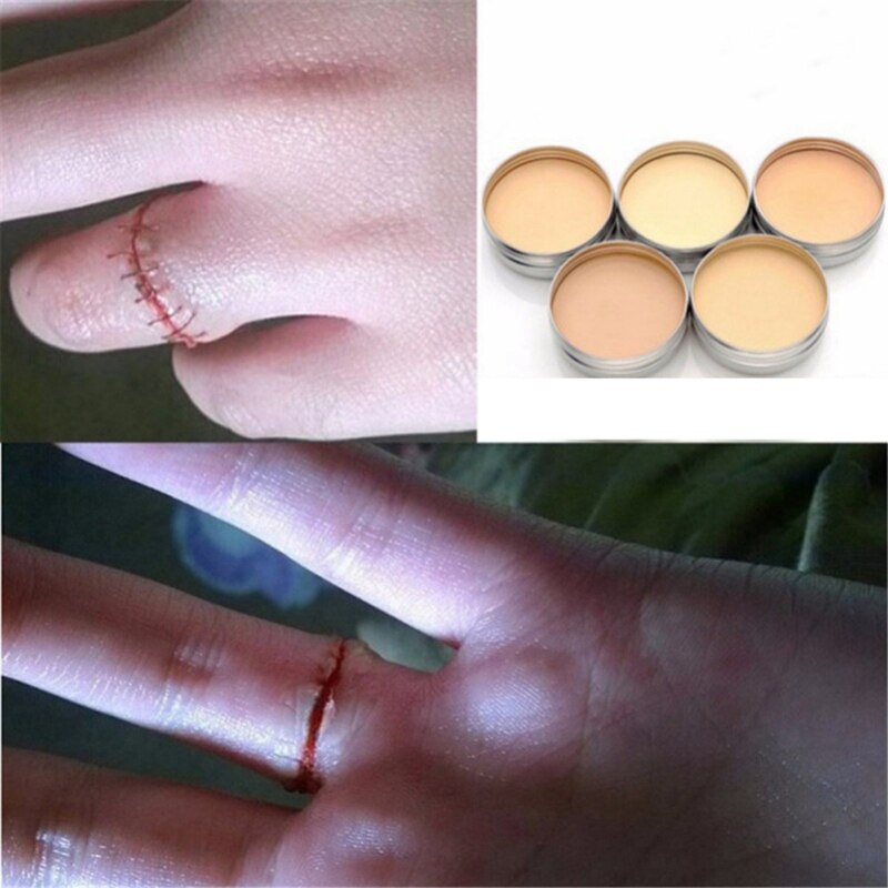 Halloween machen-hoch Cosplay Pad Nase Narben Wachs Handgelenk Fleisch Farbe Abdeckung Augenbrauen Schlamm Gestaltung Spezielle Effekte machen-hoch Körper Malen