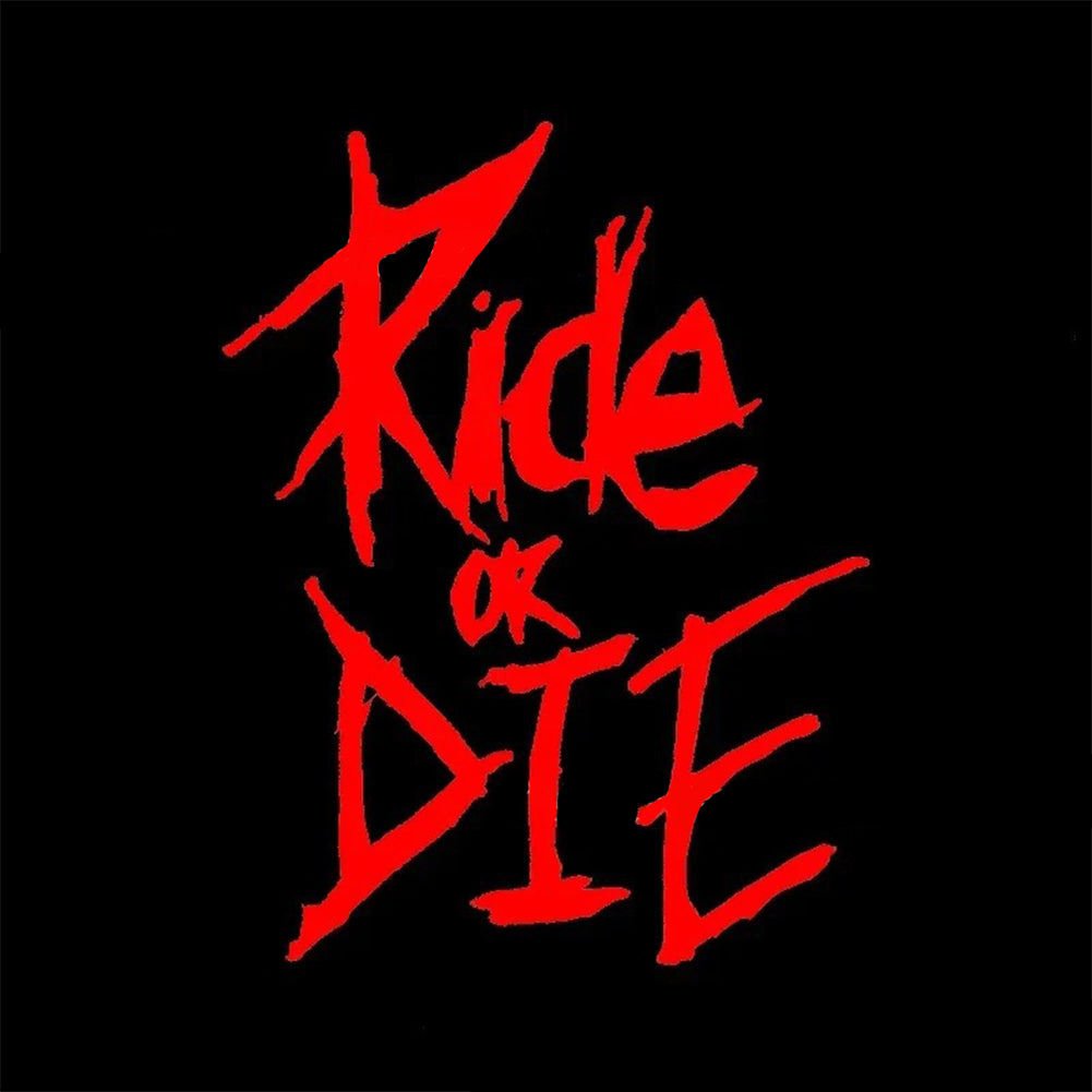 Autocollant réfléchissant pour vélo Ride Or Die, 1 pièce, autocollants pour cadre de moto, Tube supérieur, accessoires décoratifs pour vélo: Rouge
