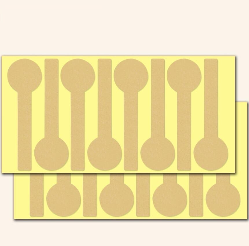 40pcs/lot Vintage Blank Long lollipop Kraft paper Sticker for Handmade Products baking seal sticker label