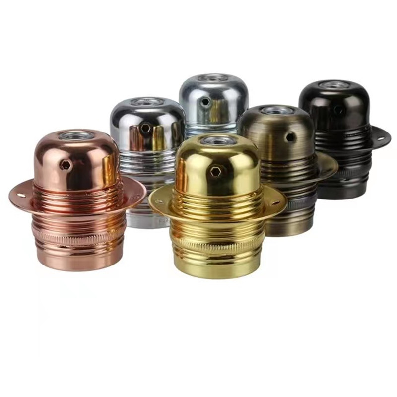 Portalampada a portato E27 Vintage ▾ fai-da-te base per lampadina a sospensione industriale con anello Portalampada adattatore per attacco a vite retrò