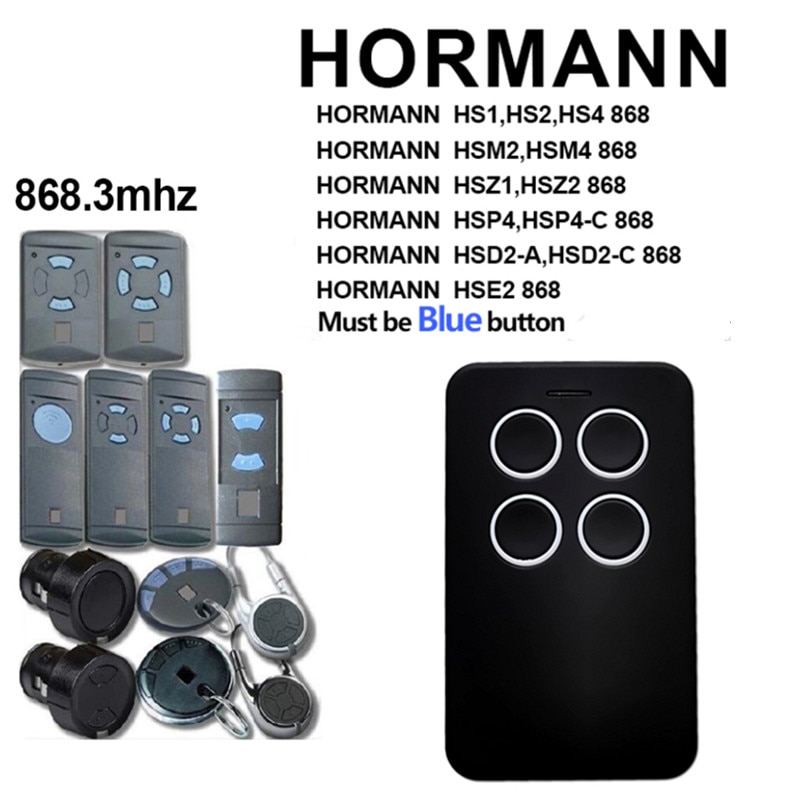 Klon hse 2-868 hsm 4 868.3 mhz fast kode garageport fjernbetjening til hormann motor kode grabber fjernbetjeninger til porte
