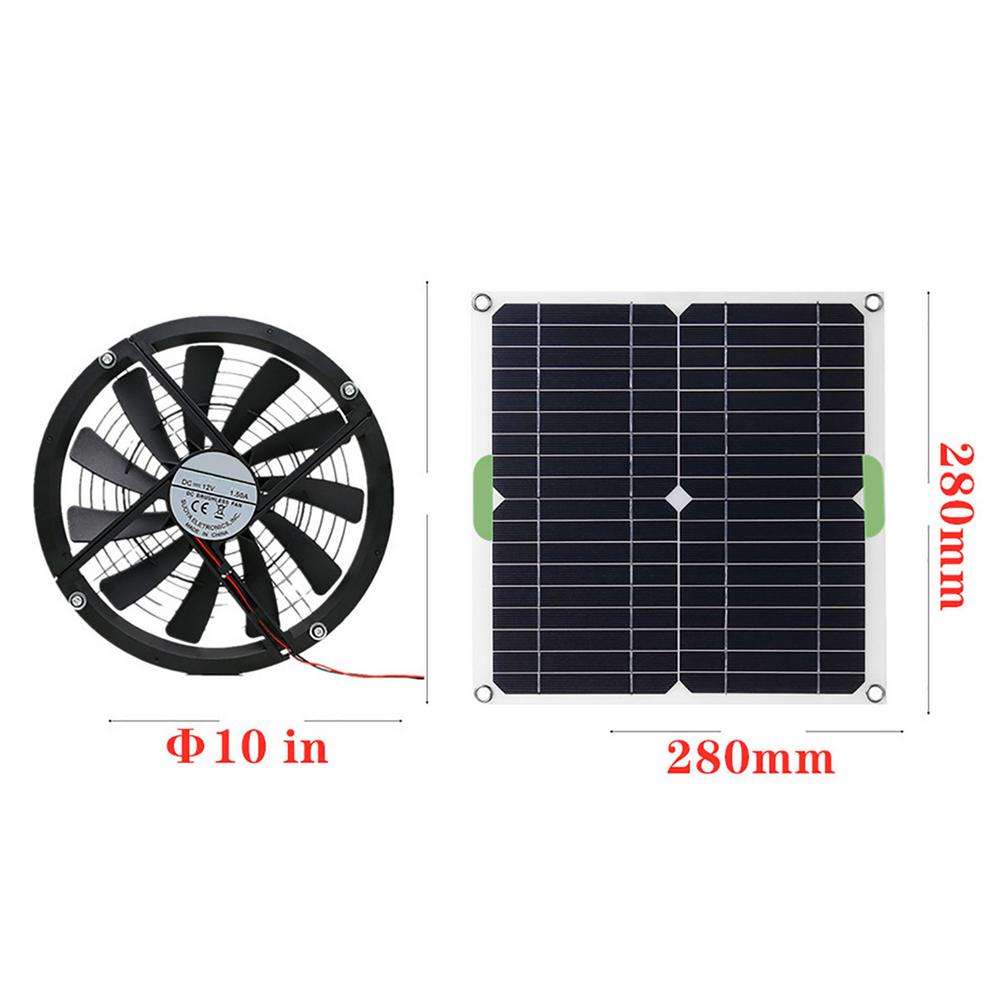 12V Silicon Solar Exhaust Fan Extractor Fan For Room Ventilation Silent Fan