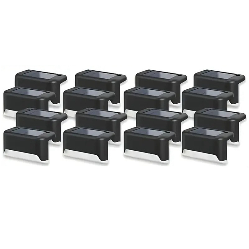 -AAIMA Commercial Street LED Step Lights 16 Pcs Solar Powered Outdoor Deck Lighting Suitable For Balconies Terraces Stairs Fence