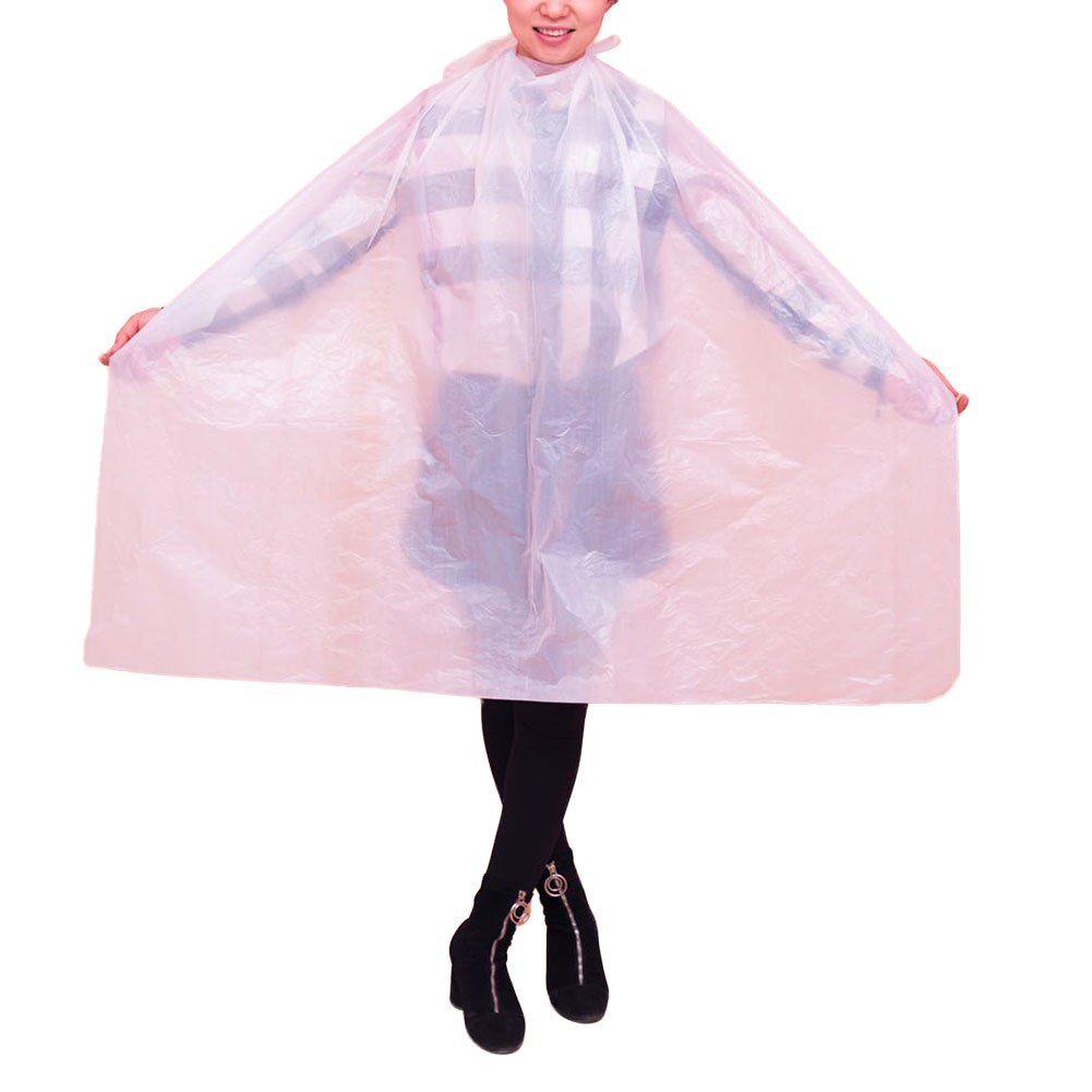 Disposable Cloth Shawl Transparent Waterproof PE Cloak Hair Dyeing Hair Cut Barber Shop Perm Dyeing Tool