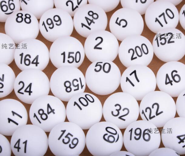 White color digital number1 to 200 game balls pingpong ball lottery draw ball