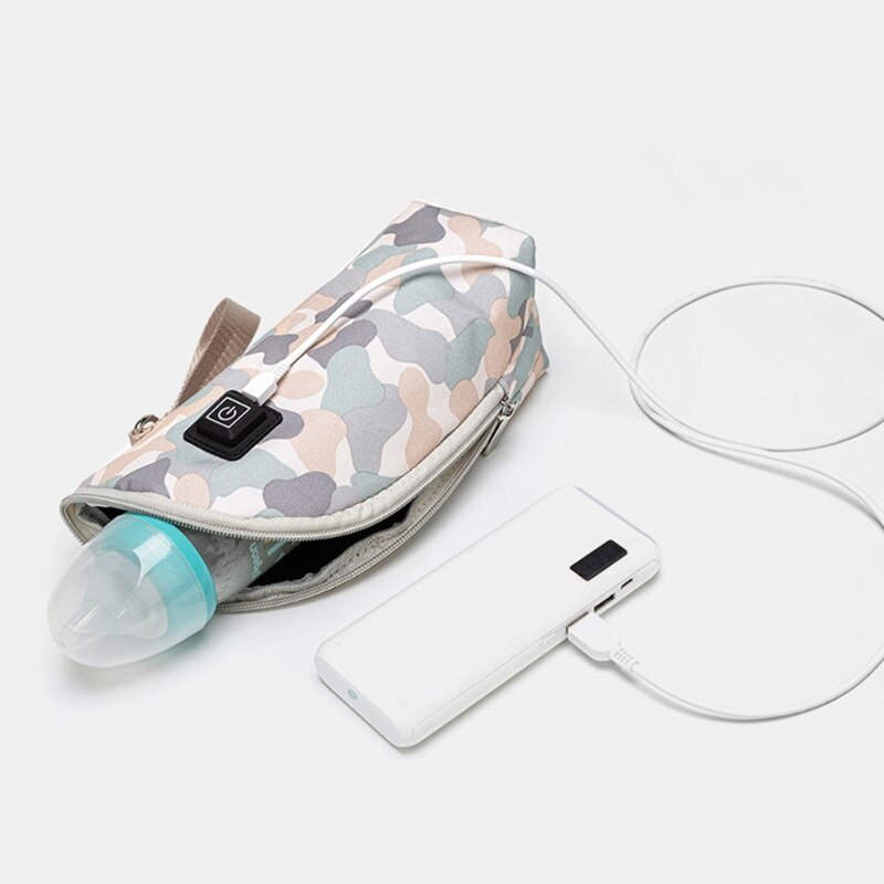 Chauffe-biberon USB Portable pour bébé, chauffage au lait de voyage, Thermostat isolant, couvercle chauffant