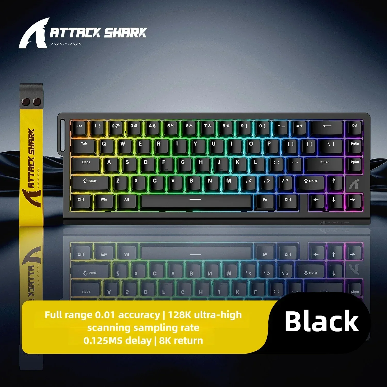 ATTACK SHARK X68HE Magnetyczna klawiatura mechaniczna 8K Low Delay E-Sports Gaming Keyboard RGB 0.01mm RT Accuracy PC Akcesoria Prezent: Olive
