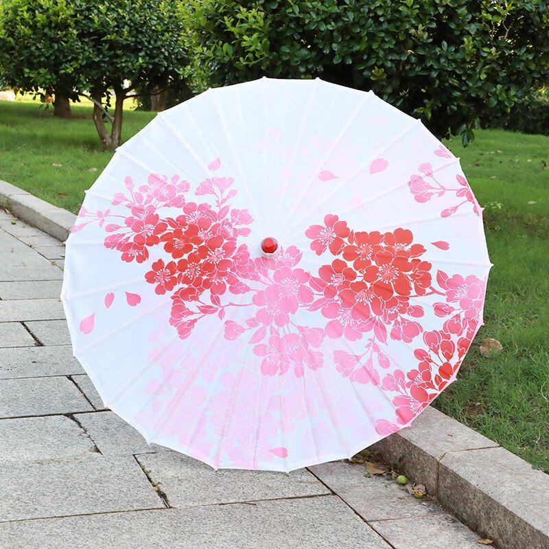 Paraguas de seda Retro para mujer, sombrilla de estilo chino de papel de aceite, de baile antiguo, paraguas decorativo artesanal, paraguas de mango de madera: color 3