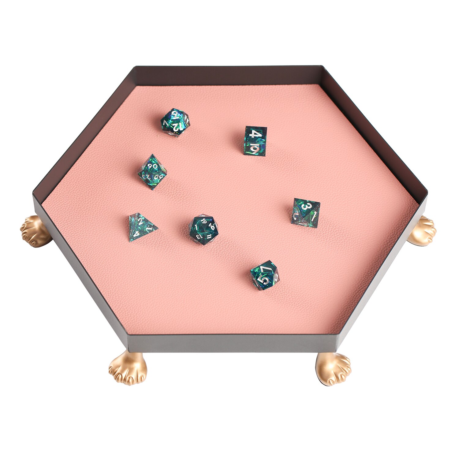 Metal Dice Storage Tray for DND Role Playing Table Games Dice Rolling Jewelry Cosmetic Storage Display Trays