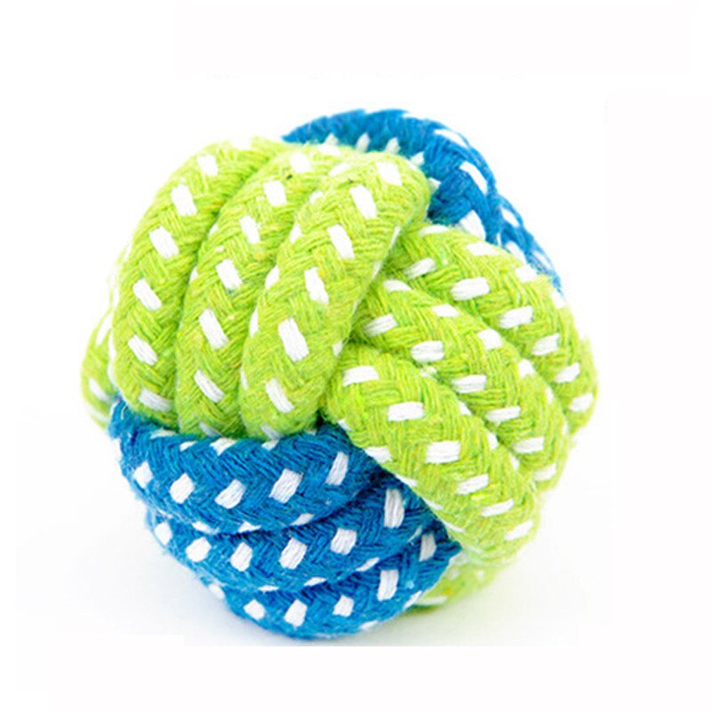 Funny Pet chew toy Dog Toy Dog Chews Cotton Rope Knot Ball Grinding Teeth odontoprisis Pet Toys Lar Pet interactive Nov06: F