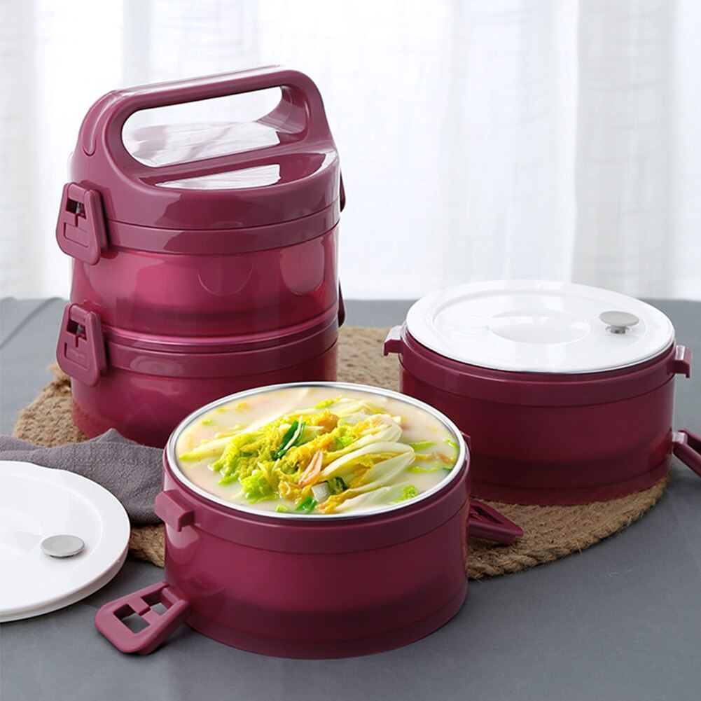 Thermos déjeuner Bento boîte pour étudiant Portable 304 en acier inoxydable multicouche alimentaire Storange conteneur étanche thermique Lunchbox