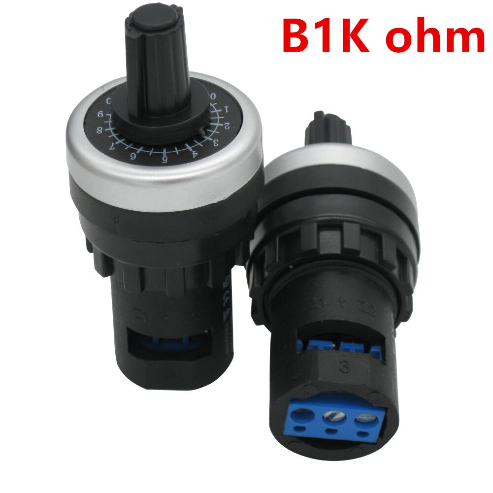 LA42DWQ-22 1K ohm 22mm diámetro macetas convertidor potenciómetro rotativo regulador inversor interruptor de resistencia
