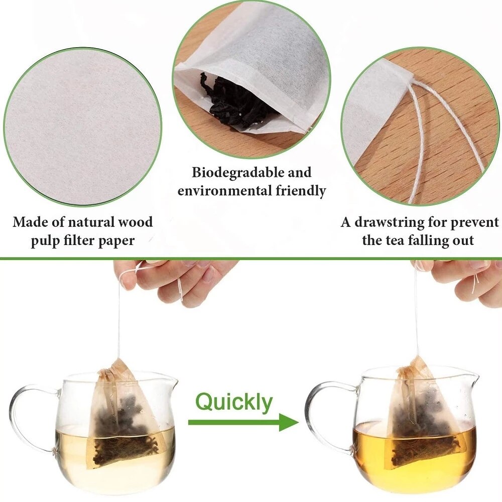 Transparent Nylon Teabags Empty Tea Bags Disposabl Grandado