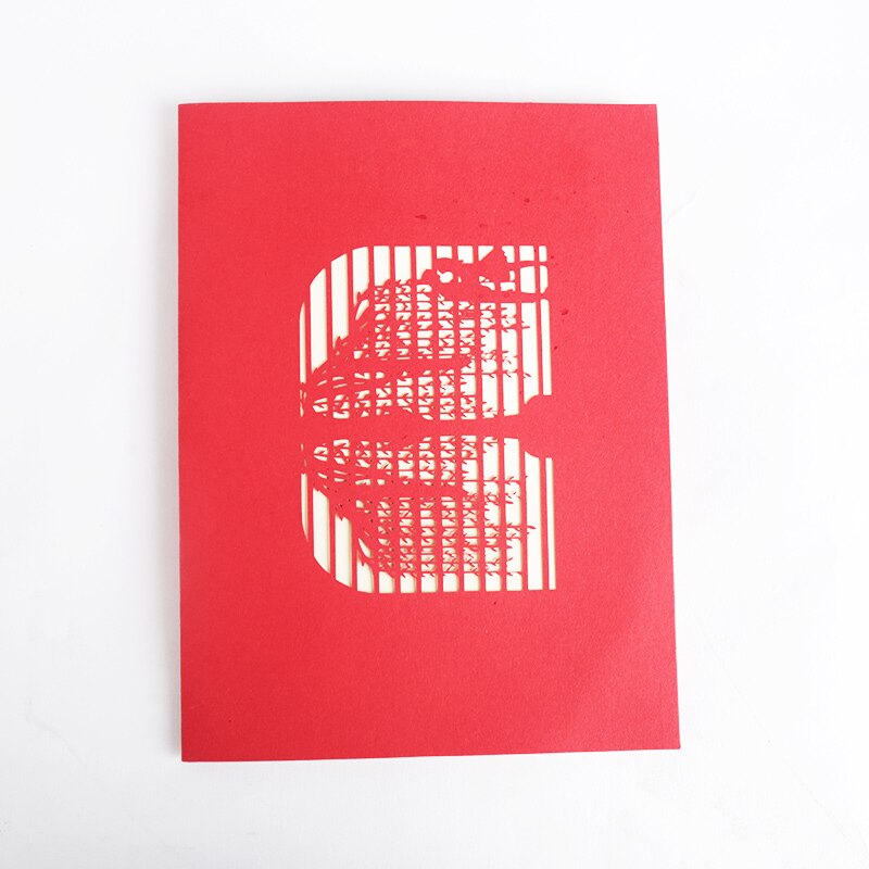 1PCS 3D Willow Tree Couples Pop-Up Cards Flowers Birthday Anniversary Card for Her Wife with Envelope Greeting Cards