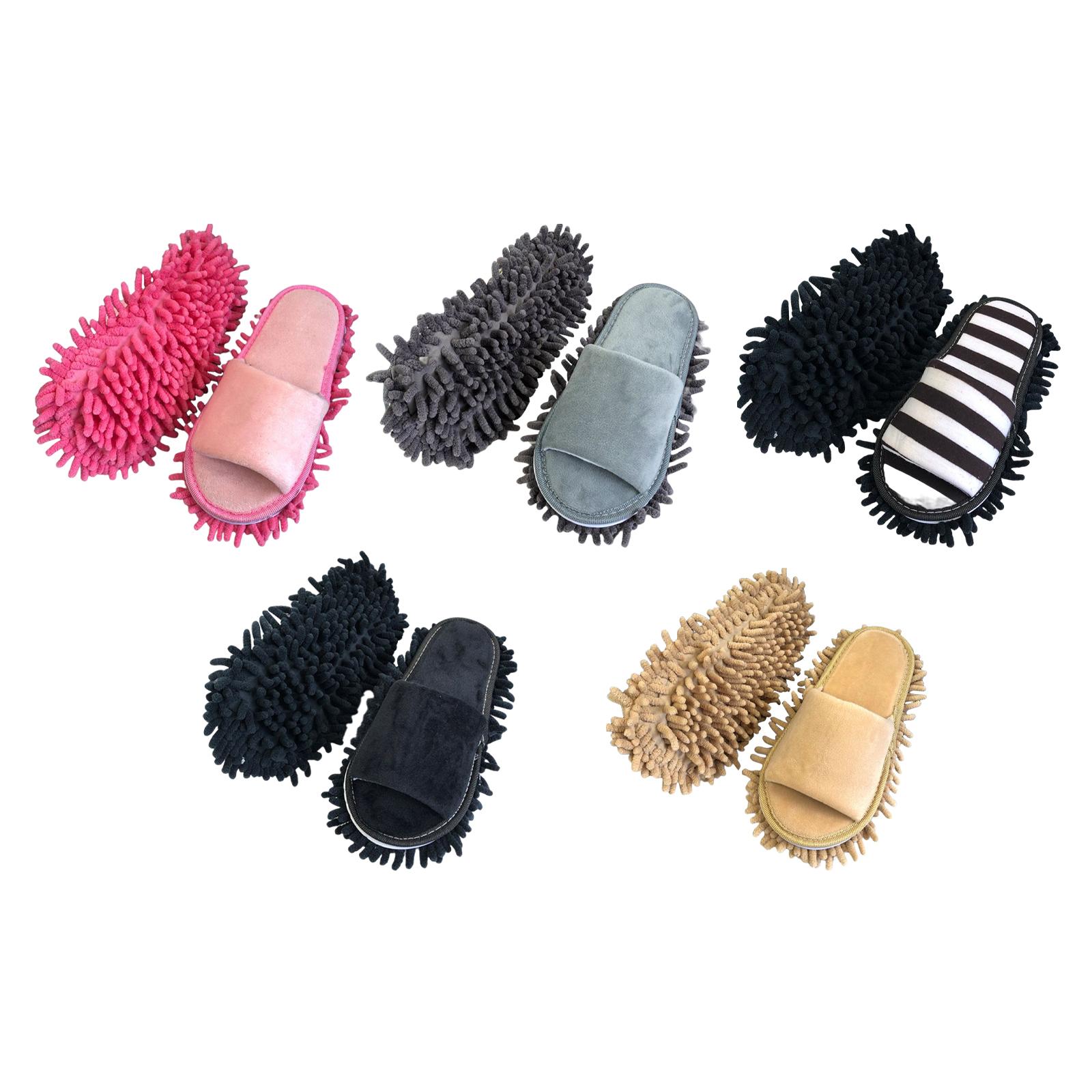 Chenille Mop Slippers, Practical Unisex Cleaning Tool for Floor Polishing Moping