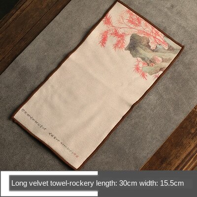 Serviette à thé en daim Zen, nappe de Table à thé, tisane en argile de Yixing absorbante de , tapis à thé Kung Fu: Tea towel5
