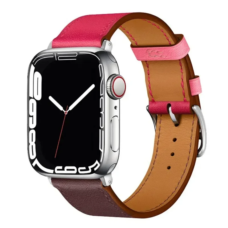 Leather straps For Apple watch band 46mm 44mm 45mm 41mm 42mm 38 40mm bracelet for iWatch ultra 2 49mm series 10 9 8 7 6 5 4 3 SE