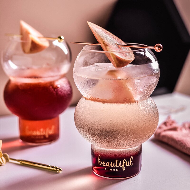 Neue nordisch Stil Bar Cocktail Ball Glas Sphärische Nachtisch Haus Süßigkeiten Becher Smoothies Eis Tasse Leben Milch Shake Becher