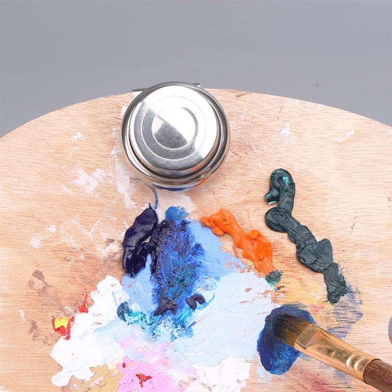 Rvs Schilderij Borstel Wassen Pot Kleur Mengen Pen Wassen Pot Met Deksel Olieverf Verven Pen Wassen Pot