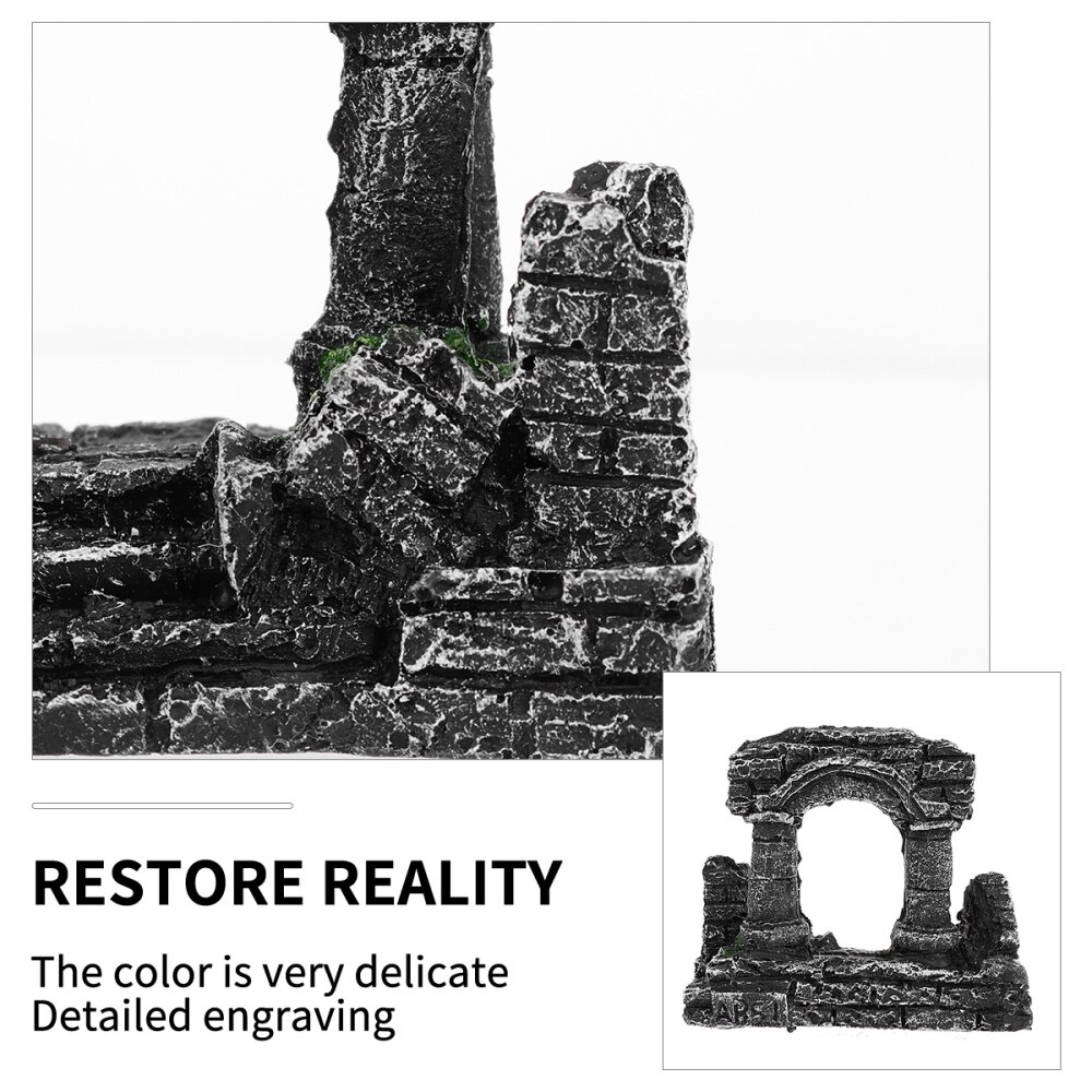 Aquariumdecoratie grotviskom simulatie romeinse zuildecoratie harsviskom