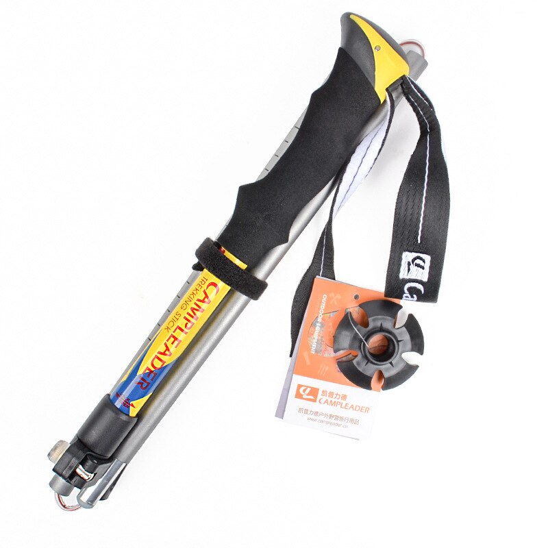 Outdoor High Walking Sticks Aluminum Mountain Climbing Ultralight Hiking Stick Alpenstock Blue/Red/Yellow Trekking Poles: Yellow