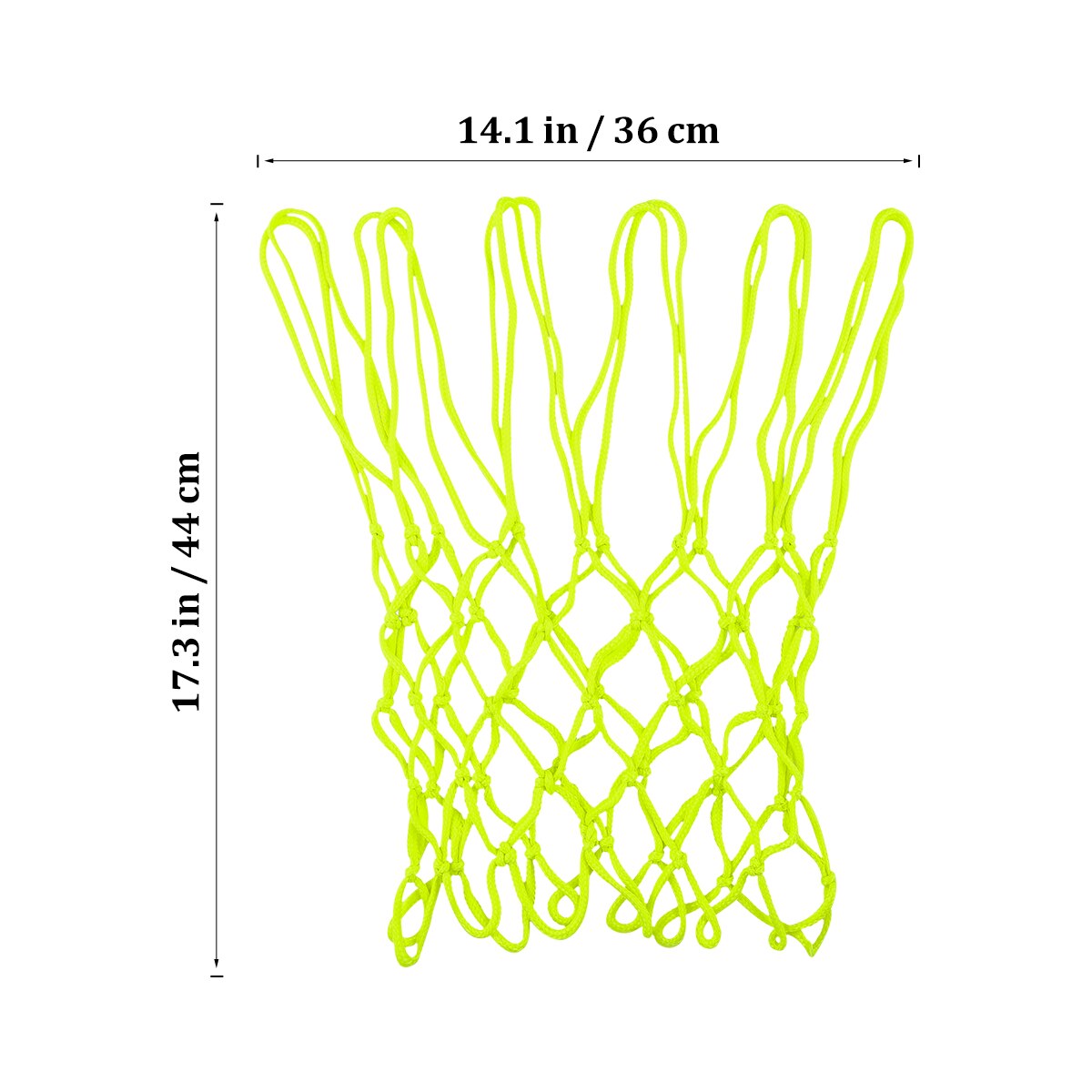 Red de baloncesto luminosa y brillante para la noche, malla de Nylon trenzado estándar, Red de baloncesto resistente