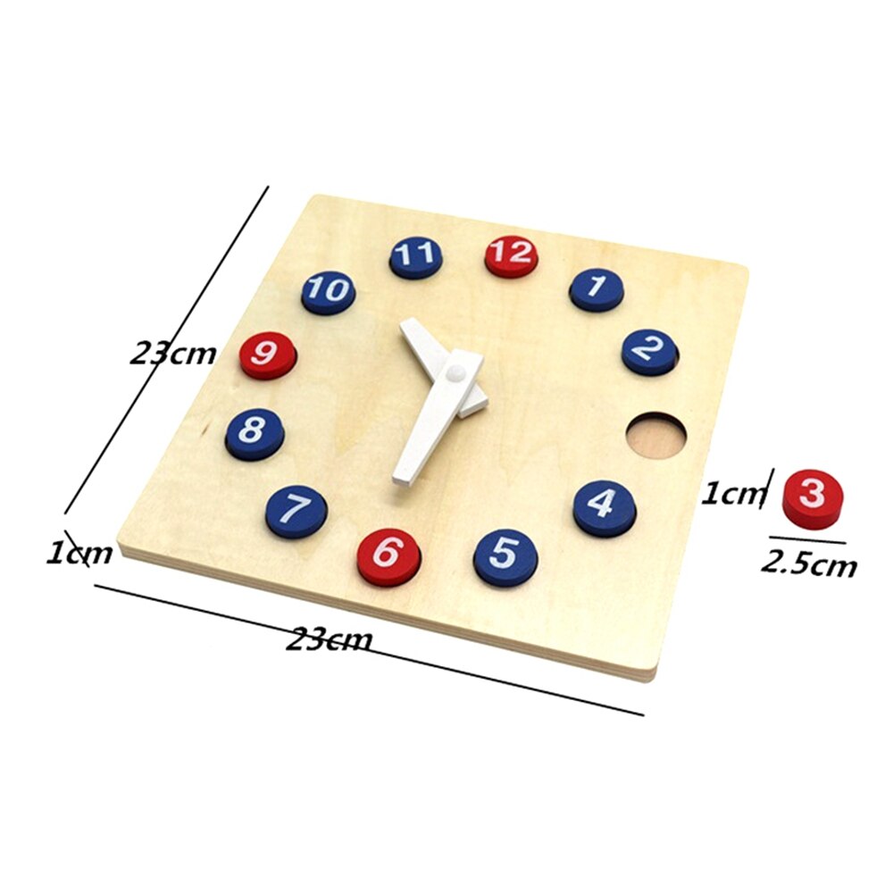 Puzzle Clock Toy, Wooden Puzzles Learning Clock Time Telling Activity Kindergarten Teaching Aids