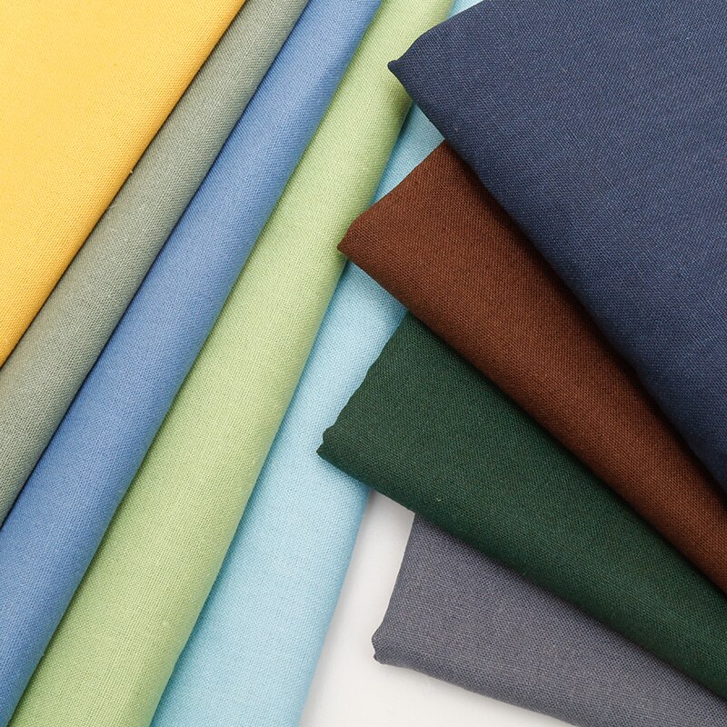 Camisas de verano de lino y algodón liso, 148cm de ancho, color liso, para ropa, por yarda