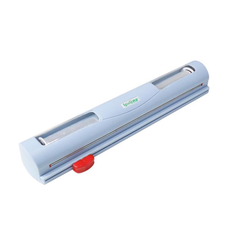 Food Wrap Dispenser Foil Cling Film Wrap Dispenser Plastic Sharp Cutter Plastic Wrap Storage Holder Dispense Kitchen Tool: blue
