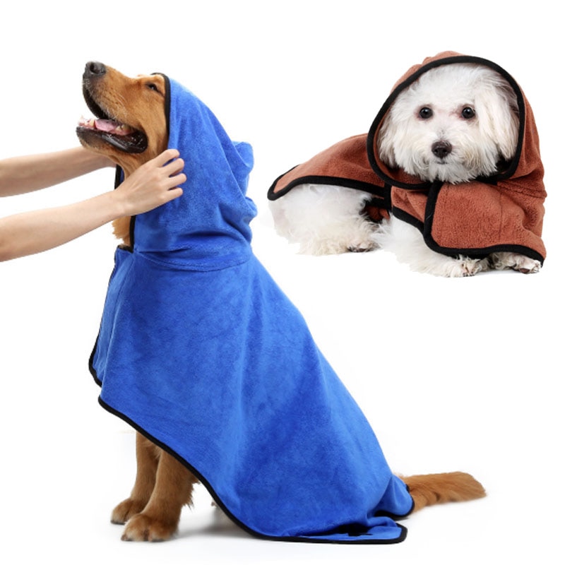 Soft Super Dog Bathrobe Pet Dog Towel for Small Medium Large Dogs Microfiber Pet Dog Cat Bath Drying Towel