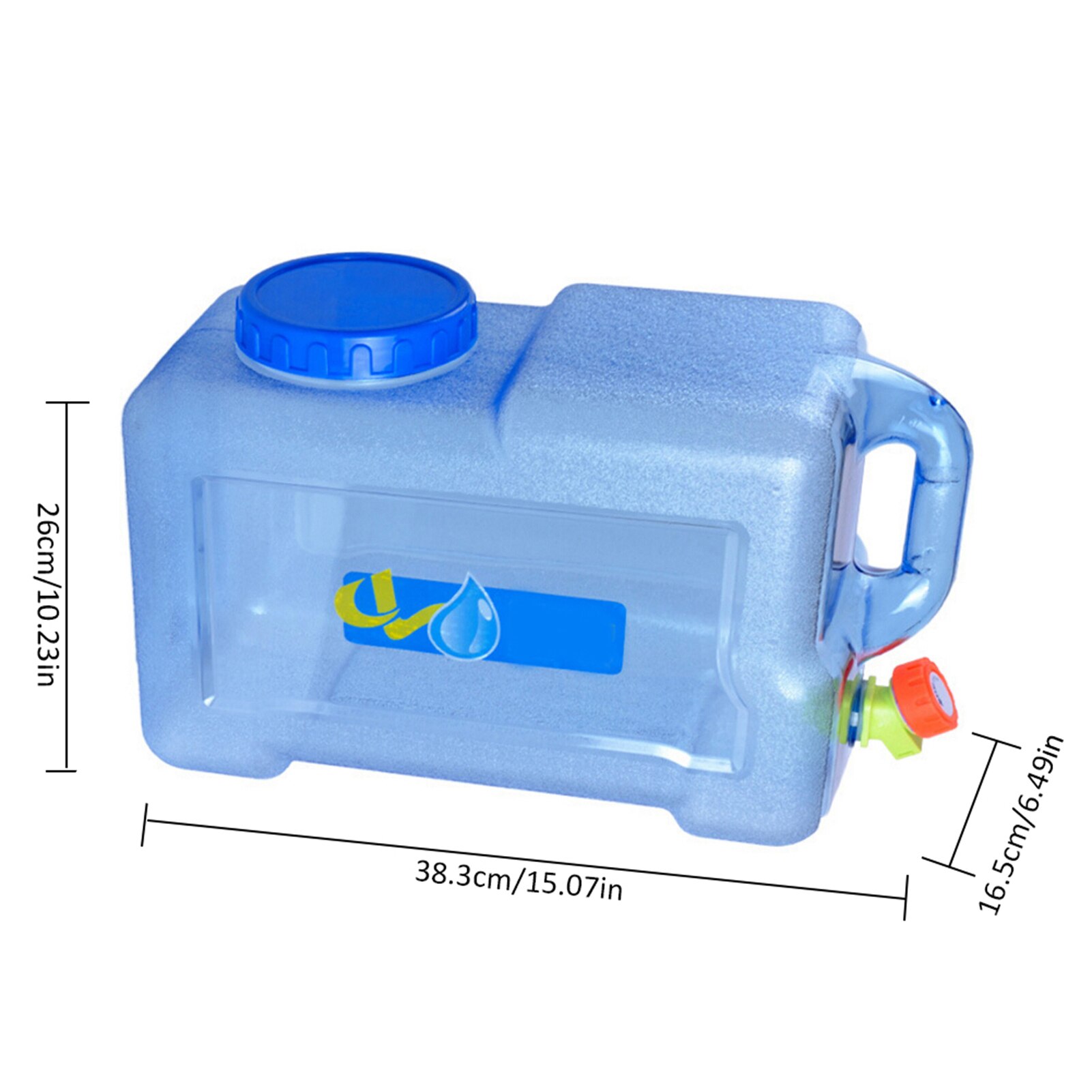 Portable Water Tank Container 12L Car Driving PC Thickened Water Bucket Container with Faucet for Camping Hiking