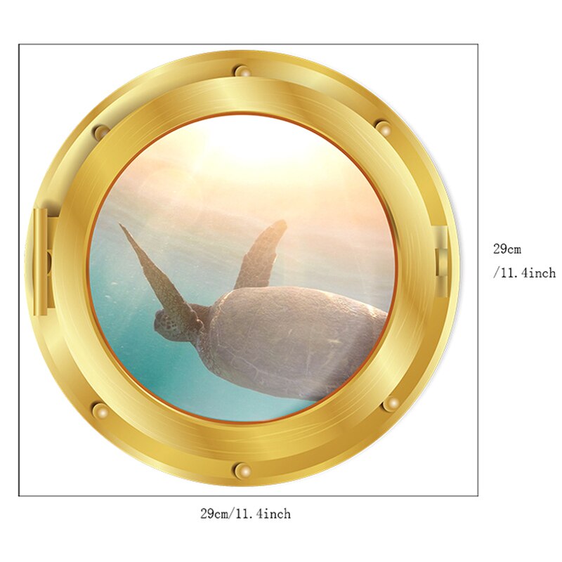 'de beste' realistische raamstickers met 3d zeewerelden, pvc-behang met een diameter van 29cm voor decoratie in de woonkamer of slaapkamer 8