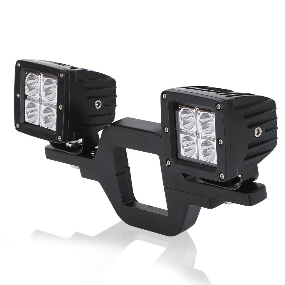 Universal Car Tow Hitch Mounting Bracket With 16W LED Backup Reverse Light For Toyota FJ Cruiser Offroad SUV Truck Trailer