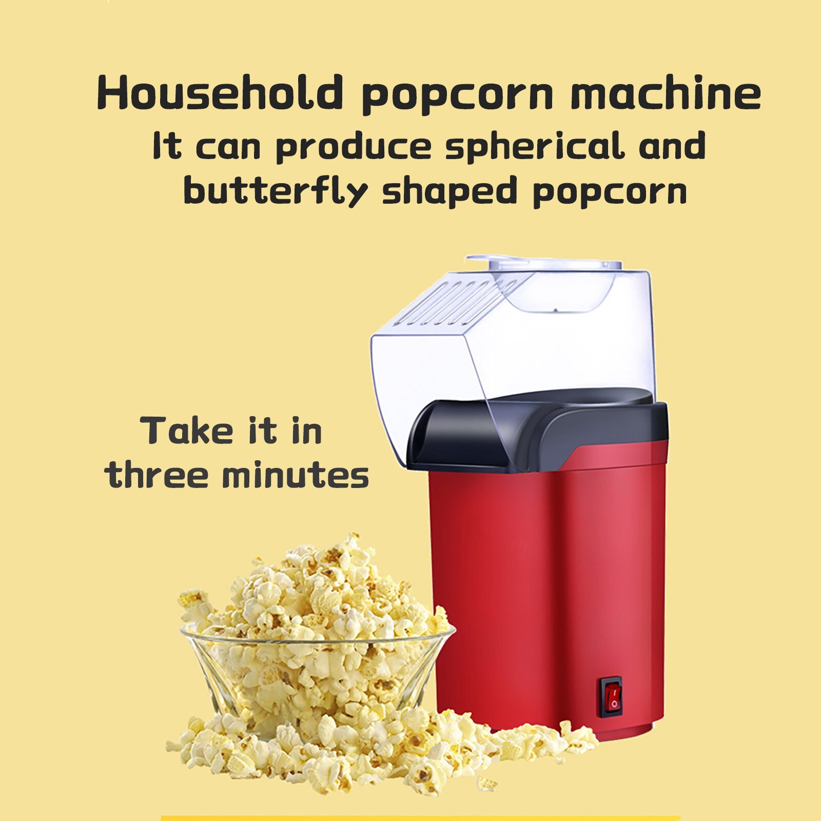 Mini Popcorn Machine Huishoudelijke Elektrische Diy Popcorn Machine Thuis-Made Diy Popcorn Snack Heerlijke Gezonde Idee Voor Kinderen #4