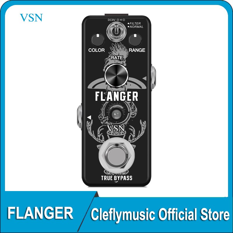 VSN Analog Flanger Guitar Pedal Classic Metallic Sounds Flanger Effect Ture Bybass 2 Modes