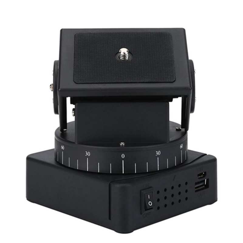 YT-260 Motorized Pan Tilt Tripod Head with Remote Control for Camera Mobile Phone 1/4 Screw 260g Maximum Load Photography