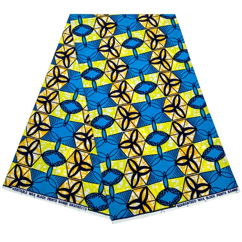 Pagne – véritable Wax 100% coton à imprimés colorés, Tissu africain de à la , couture artisanale, 6 Yards pour robe de soirée décontractée: Default Title