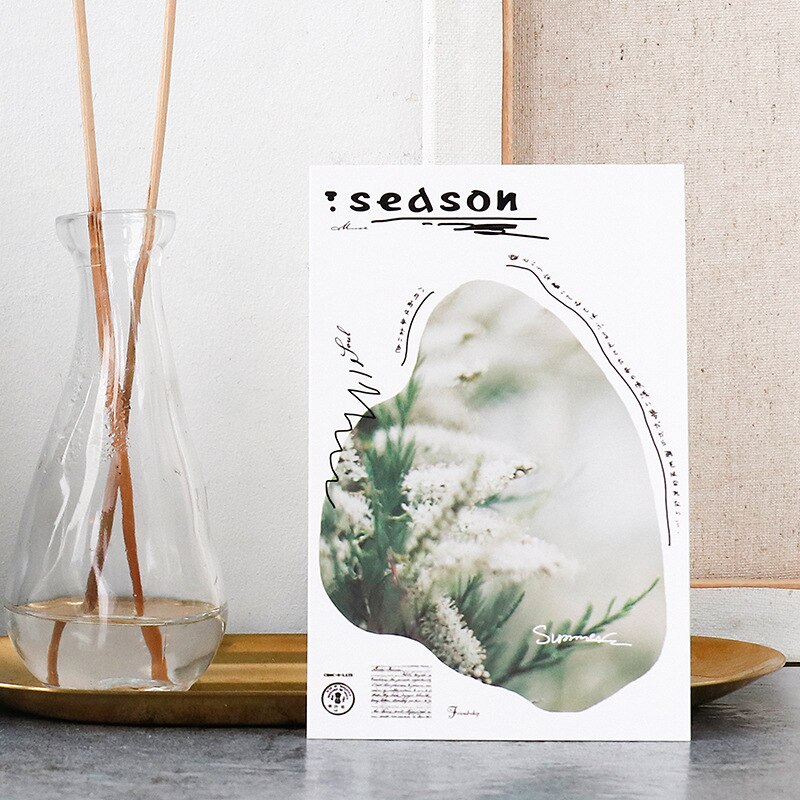 30 Sheets/Set Four Seasons Scenery Postcard/Greeting Card/Message Card/Birthday Letter Envelope Card