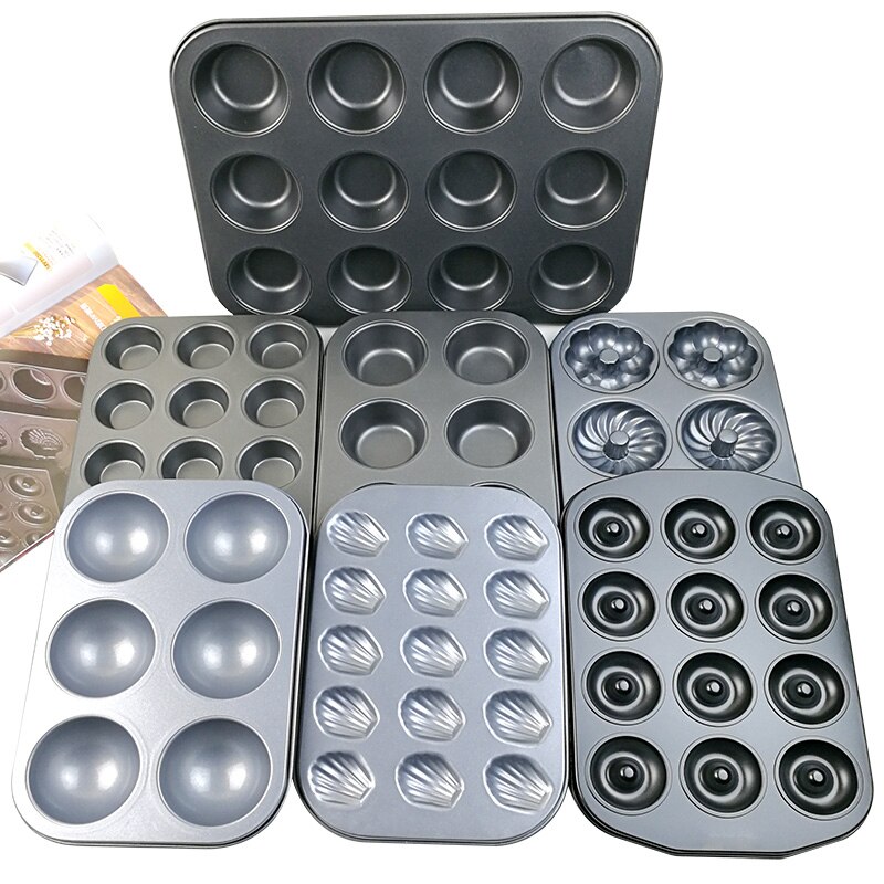 duty carbon steel cupcake baking tray 12 mini cup cupcake shaped cake pan,nonstick cupcake baking tray cupcake mold