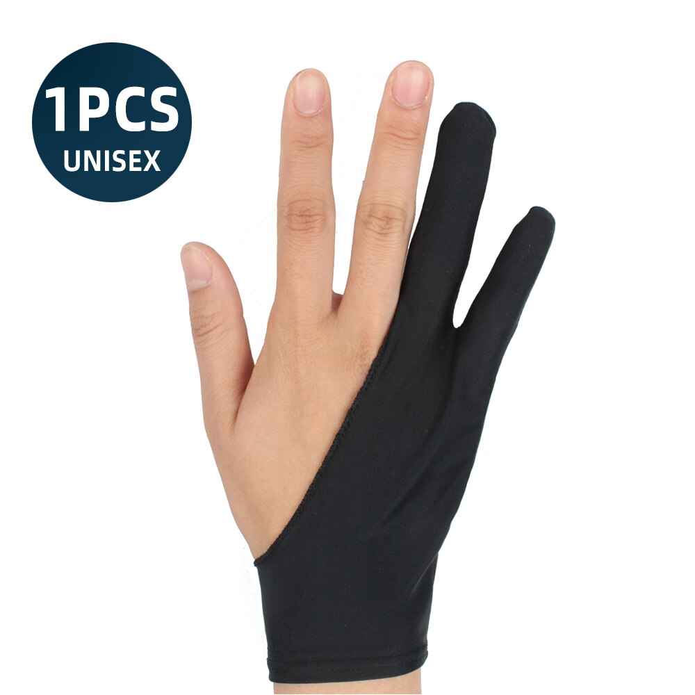 ANKNDO Two Finger Drawing Tablet Stylus Pen Gloves Anti-Fouling Anti-Touch Sweat-Proof Screen Touch Pen Glove For Ipad Pro: Glove 1Pcs