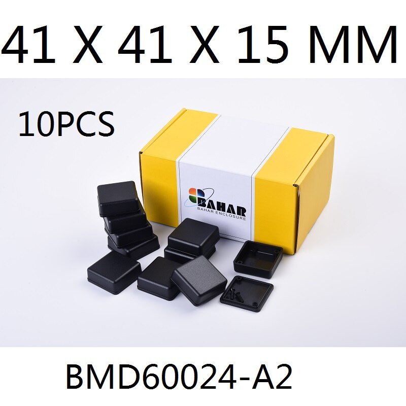10 Stks/partij Abs Plastic Handheld Instrument Behuizingen 41*41*15 Mm Plastic Elektrische Junction Behuizing Elektronica Pcb Apparaat doos: BMD60024-A2