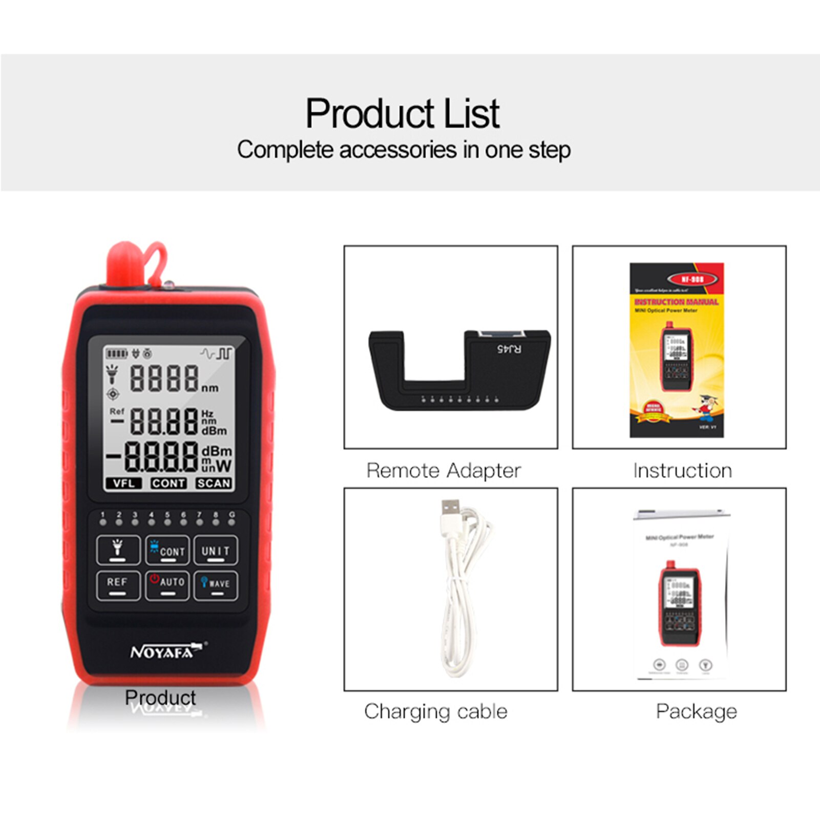 Multifunction MINI Optical Power Meter OPM Visual Fault Locator Network Cable Test Optical Fiber Tester Optical Power Meter