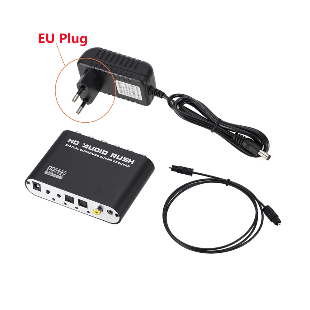 GRWIBEOU 5.1 CH Digitaal naar Analoog Audio Converter Decoder Versterker Audio SPDIF Coaxiaal naar RCA DTS AC3 Optisch Digitaal naar Analoog