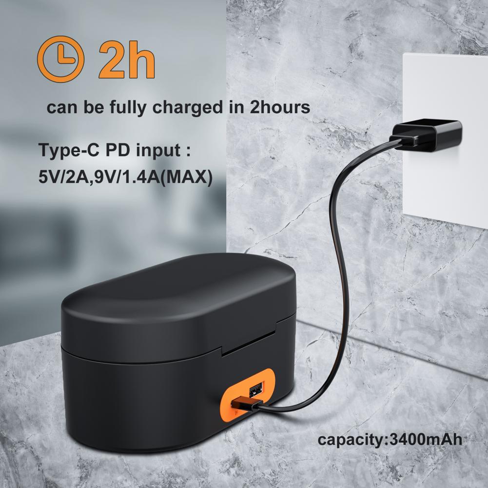 Leichtes, zuverlässiges mikrofonsystem mit kontrollleuchte, ladecase, langlebige usb-ladebox, tragbar