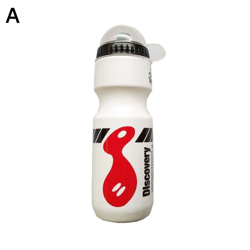 1 st 750 ml mountainbike cykel vatten drink fles med outd utomhus sport vatten drinkware draagbare fles ketel plast hållare  c1 t 4: Vit