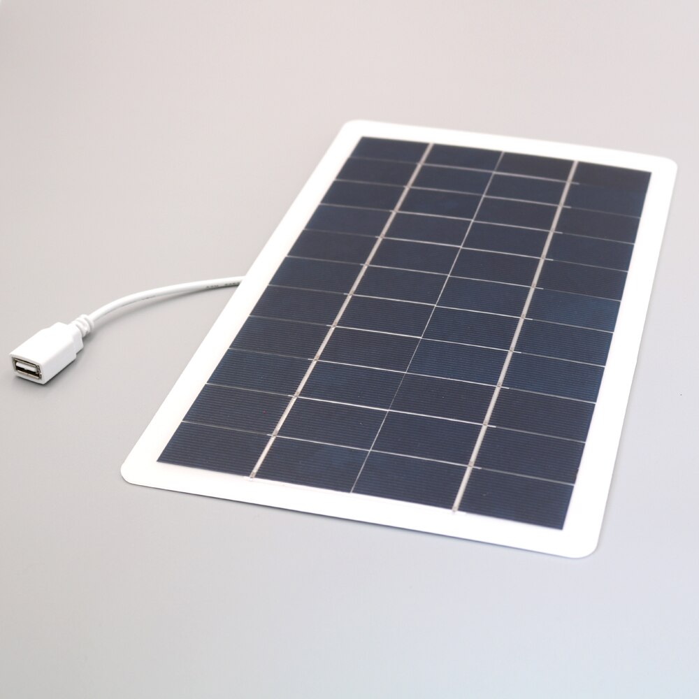 5V 7.5W Solar Panel Outdoor USB Battery Charger Climbing Fast Charger PET Solar Cell Tablet Generator Travel 5V 2A Regulator: 7.5W with USB