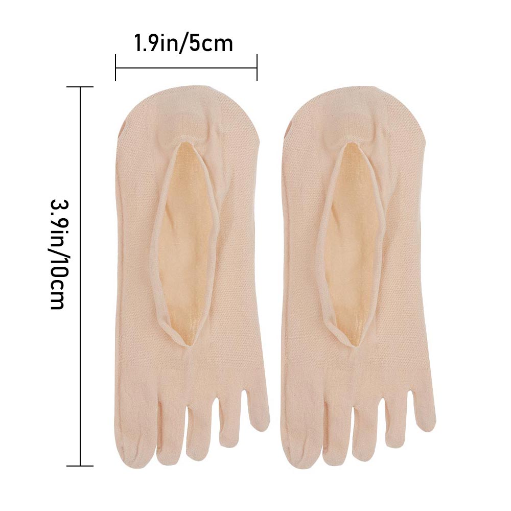Chaussettes d'été à cinq doigts pour femmes, respirantes, Ultra-fines, coupe basse, doublure, antidérapantes, invisibles