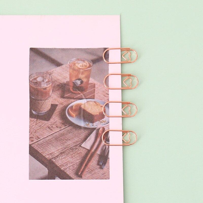 20pcs/50pcs Cute Kawaii Binding Supplies Notebook Memo Pad Filing Bookmark Binder Paperclips Office School Accessories