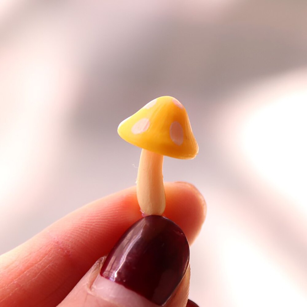 5 stk mini champignon plast figurer håndværk diy miniature dyr mikro landskab hjem indretning til mikro landskab yard bonsai